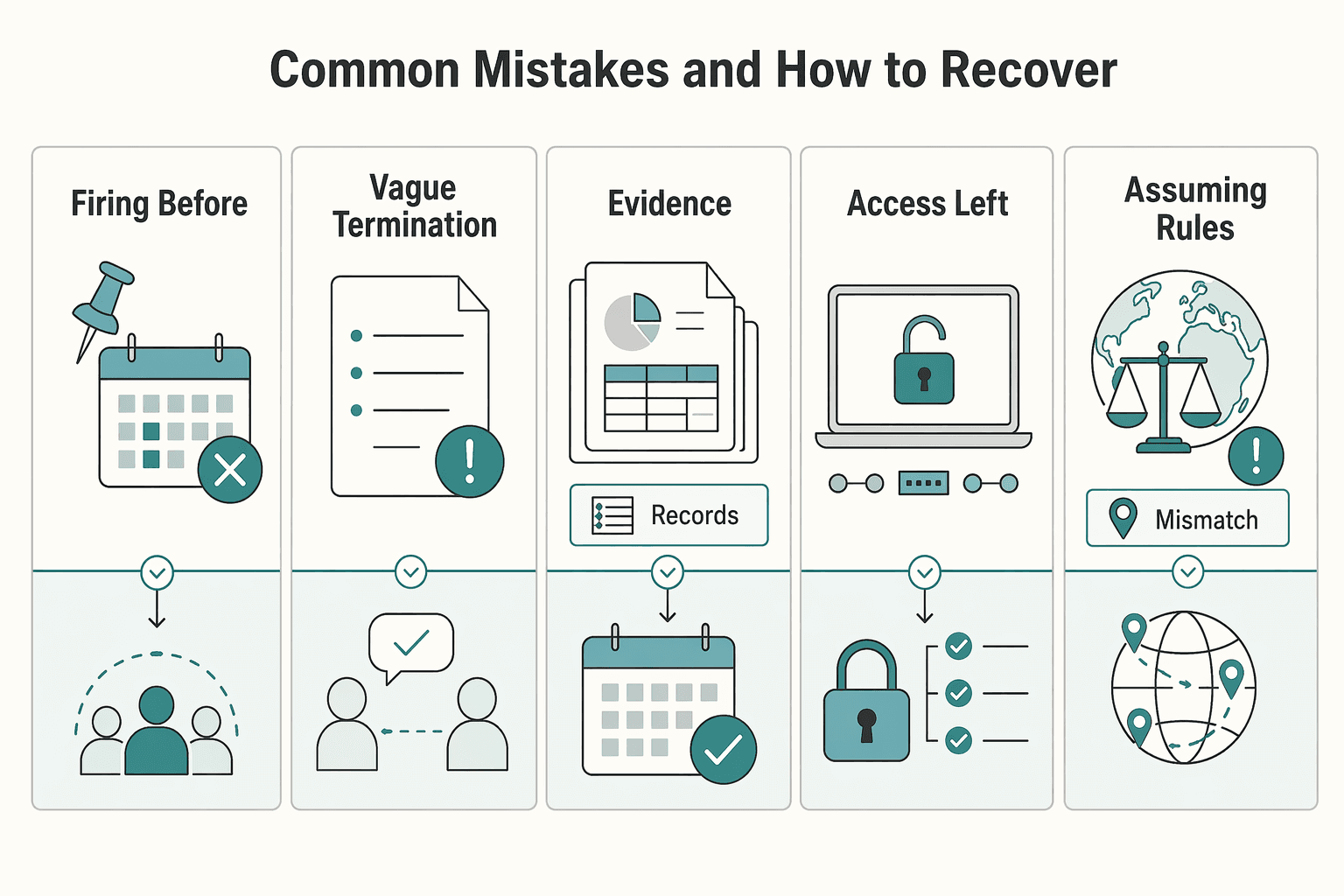 Diagram showing Common mistakes and how to recover for How to Fire Your Accountant or Lawyer.