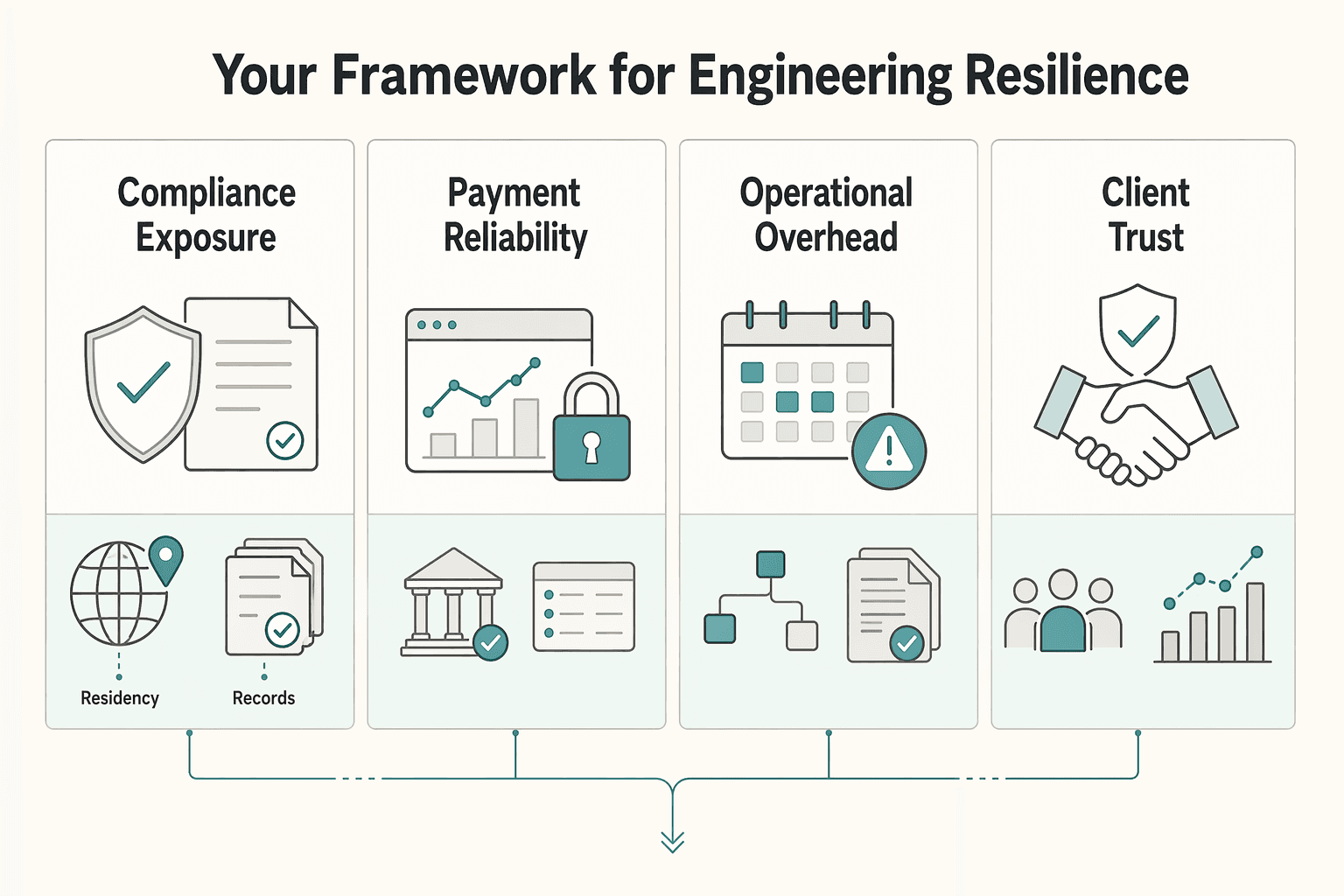 Diagram showing The Sovereign Stack: Your Framework for Engineering Resilience for Choose Freelance Platforms by Failure Mode, Not Features.