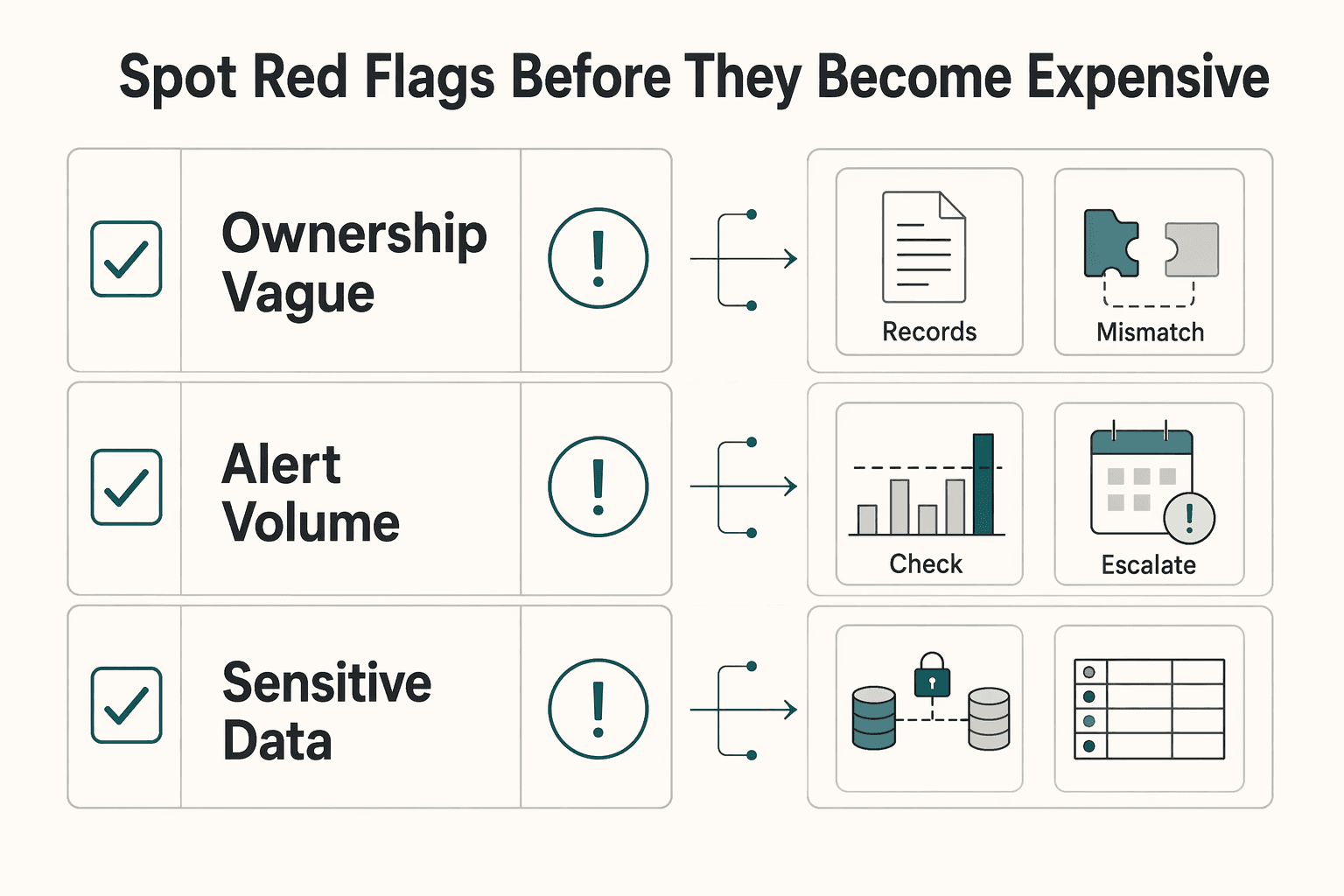 Diagram showing Spot Red Flags Before They Become Expensive for USA PATRIOT Act Fintech Duties in Bank Partnership Models.