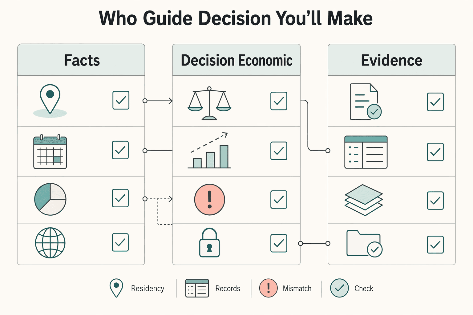 Diagram showing Start Here: Who This Guide Is For and What Decision You'll Make for When Greece Non-Dom Tax Residency Fits a Solo Consultant.