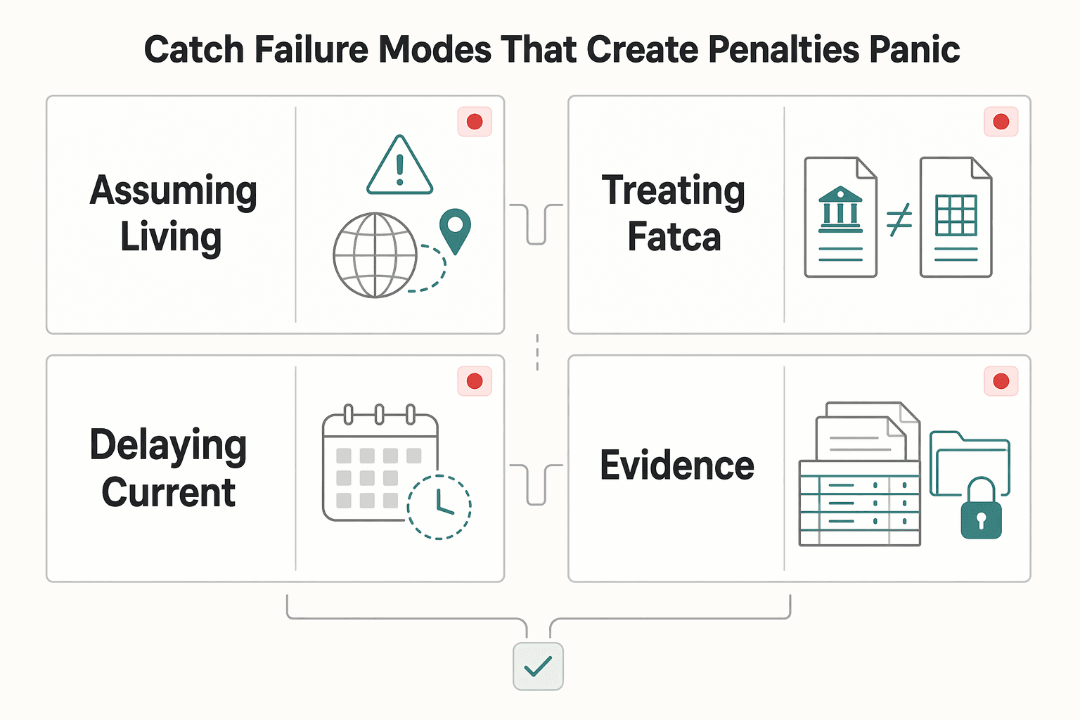Diagram showing Catch the failure modes that create penalties and panic for US Citizenship-Based Taxation Explained for Mobile Freelancers.