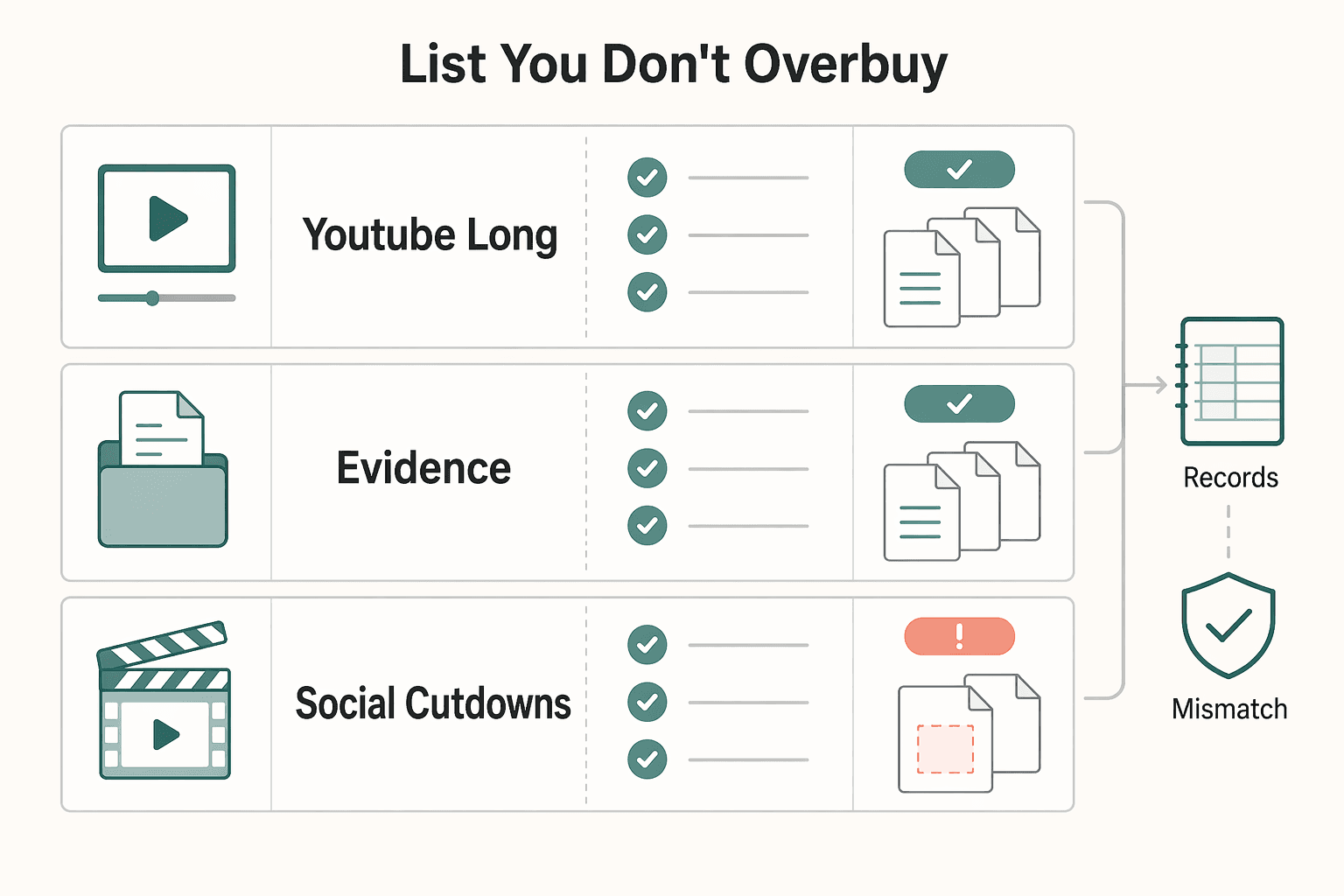 Diagram showing How to use this list (so you don't overbuy) for The Best Video Editing Software for Freelancers.