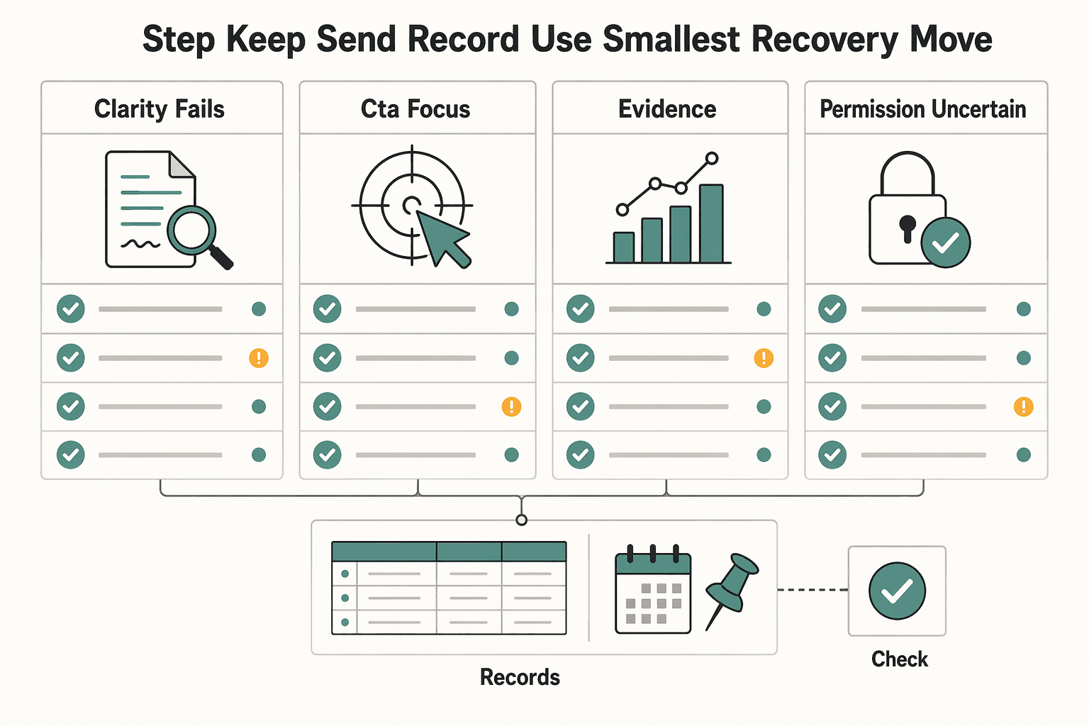 Diagram showing Step 3.3 Keep a send record and use the smallest recovery move for How to Write a Newsletter That Your Subscribers Actually Read.