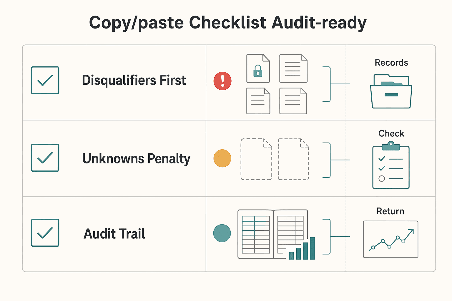 Diagram showing Copy/paste checklist (audit-ready) for How to Vet a Financial Advisor as a Freelancer.