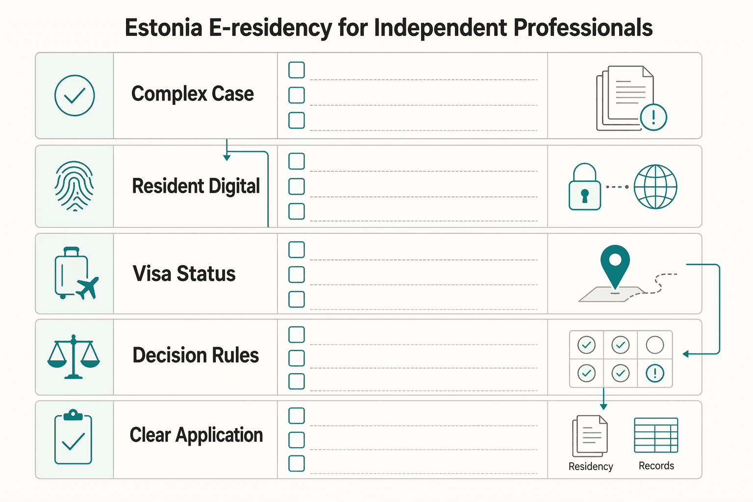 Diagram showing Estonia e-Residency for Independent Professionals for Should You Use Estonia e-Residency for Your Independent Business?.