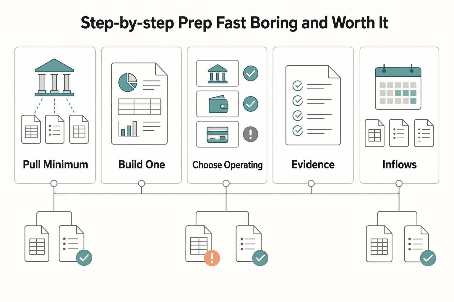 Diagram showing Step-by-step prep (fast, boring, and worth it) for How to Automate Your Personal Finances.