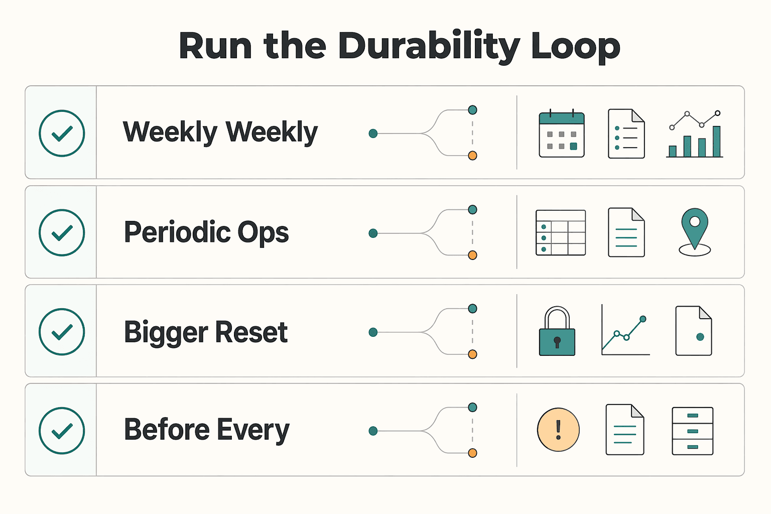 Diagram showing Run the durability loop for A Freelancer's Guide to Dealing with Burnout.