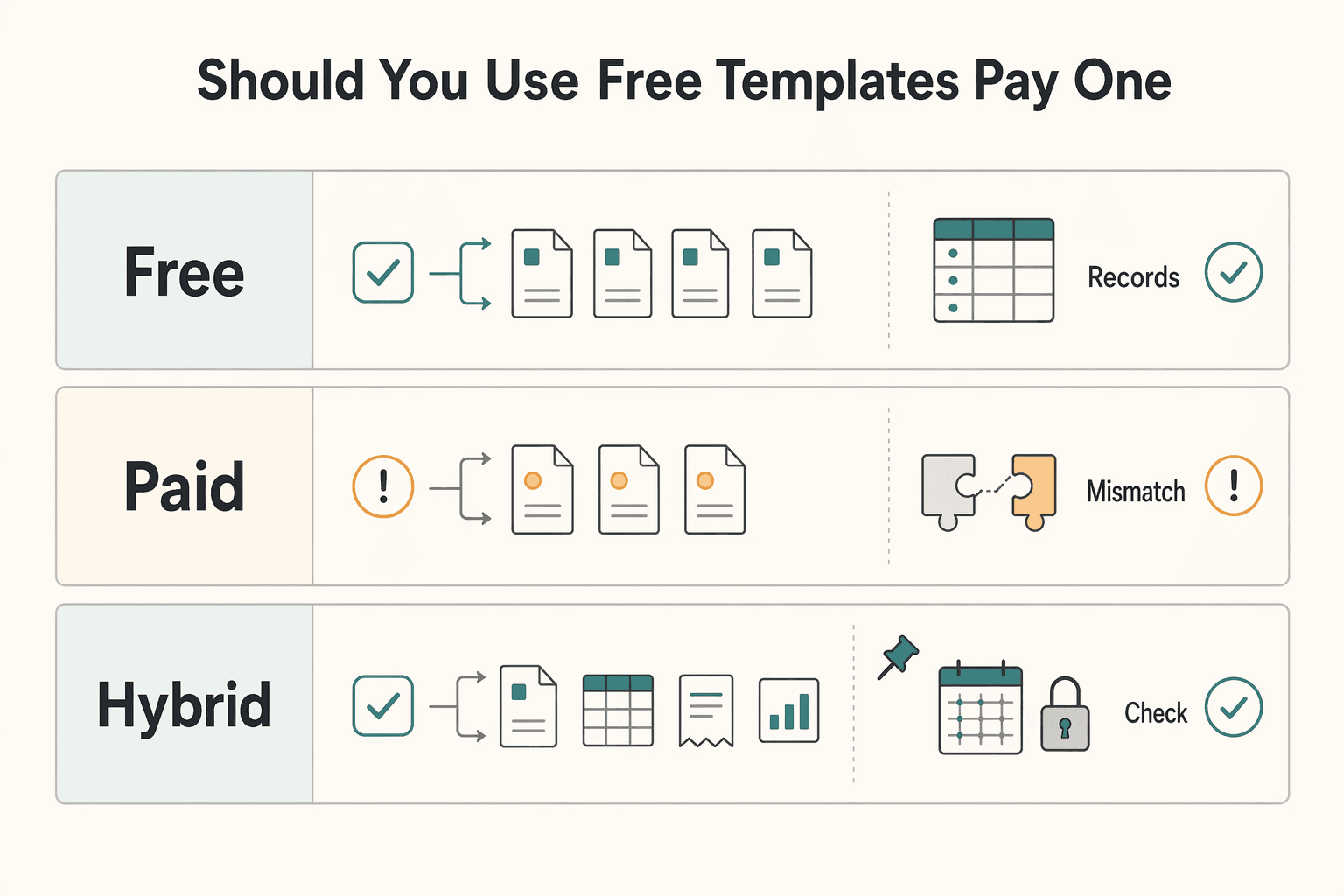 Diagram showing Should you use free templates or pay for one now for The Best Notion Templates for Freelancers.