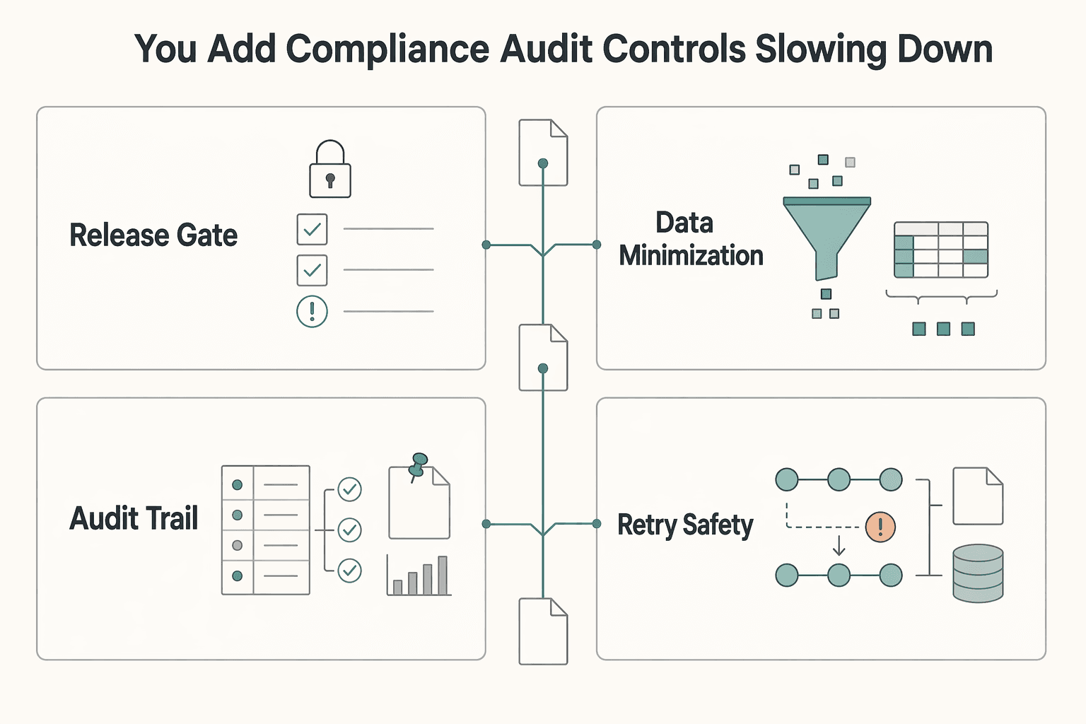 Diagram showing How Do You Add Compliance and Audit Controls Without Slowing Down for Use Zapier to Run a Reliable Freelance Tech Stack.