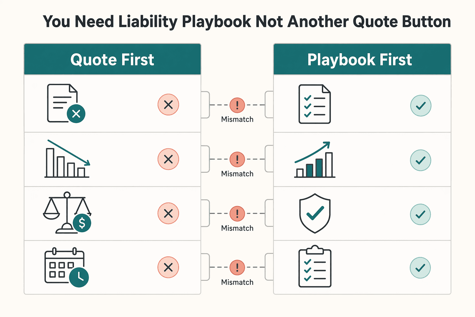 Diagram showing You Need a Liability Playbook Not Another Quote Button for Liability Insurance for Freelance IT Consultants: Do You Need It?.