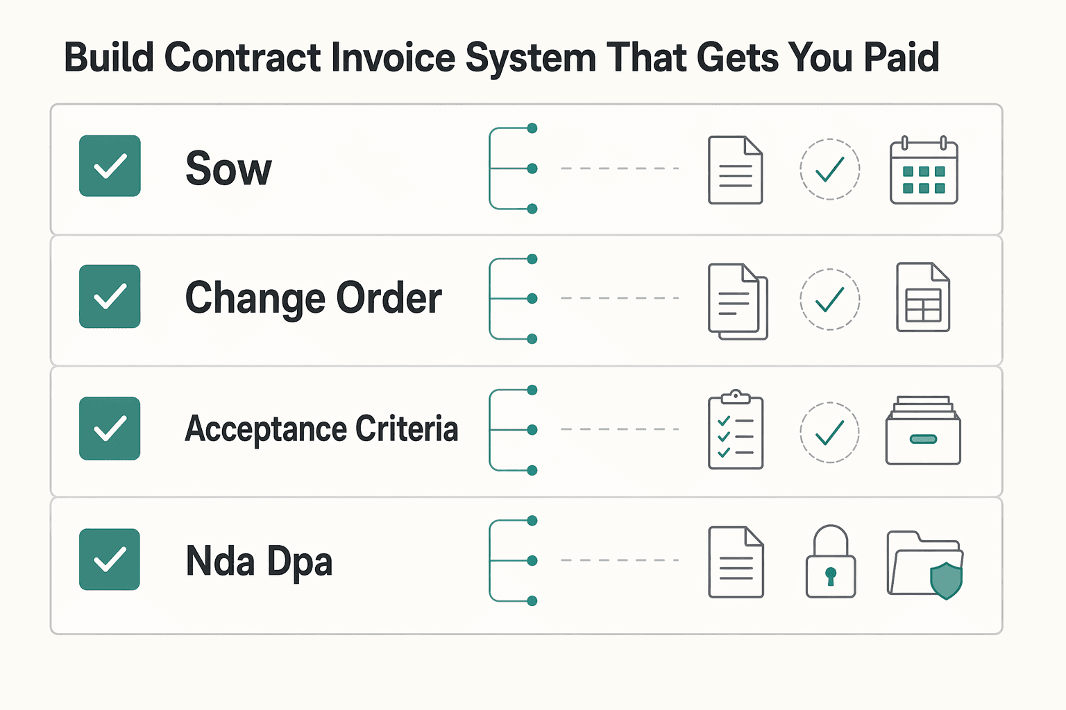 Diagram showing Build a contract and invoice system that gets you paid on time for Value-Based Pricing for Strategic Consultants Under Real Payment Risk.
