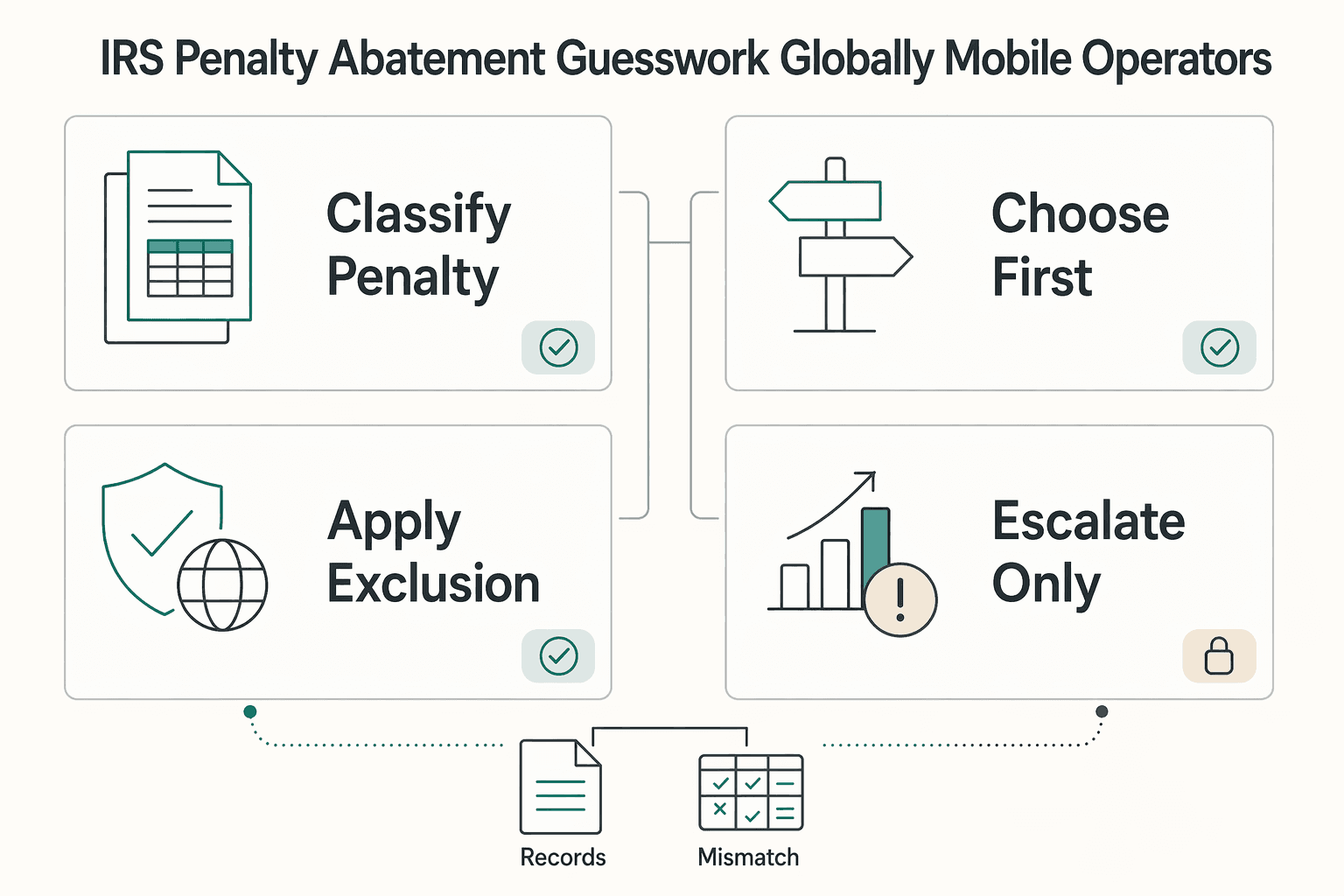 Diagram showing IRS penalty abatement without guesswork for globally mobile operators for What is IRS Penalty Abatement and How to Request It.