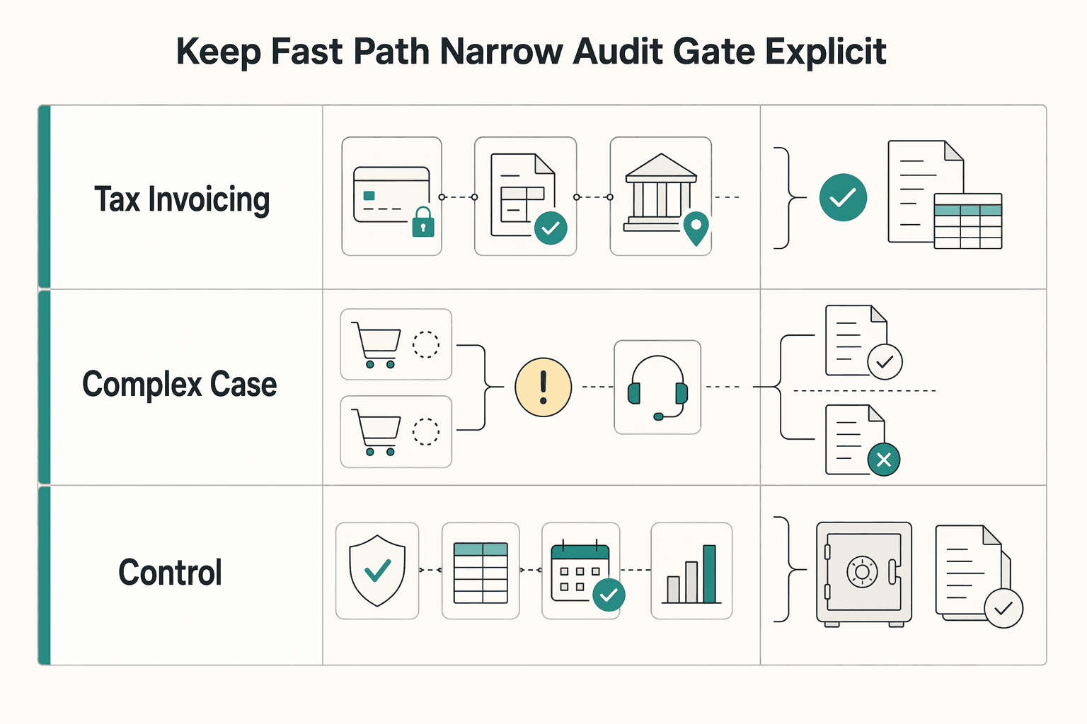 Diagram showing Keep the fast path narrow and the audit gate explicit for Build a Product-Led Growth System for Your SaaS Startup.