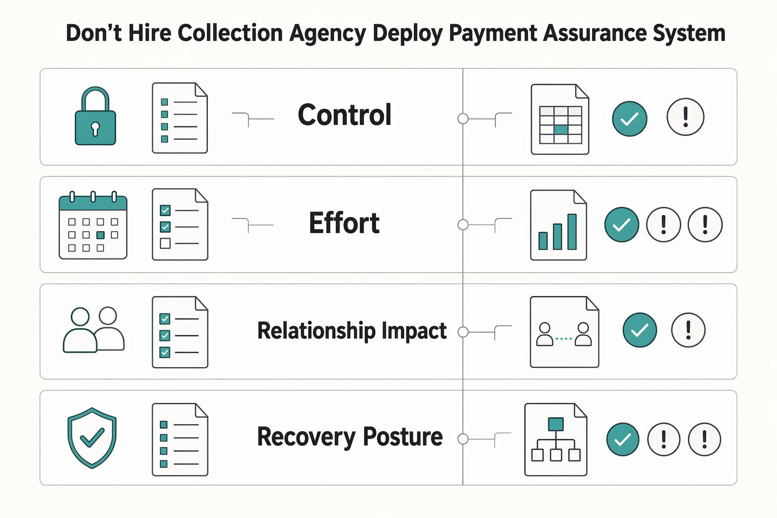 Collection Agencies for Small Businesses: Use a Payment Assurance System First