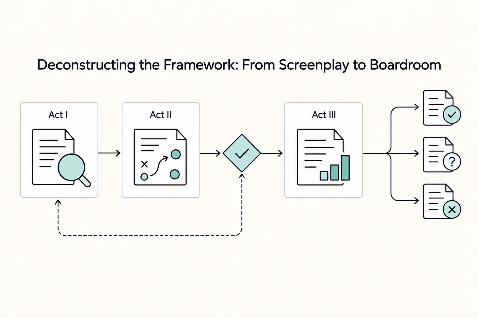Deconstructing the Framework: From Screenplay to Boardroom: Act I, Act II, and Act III.