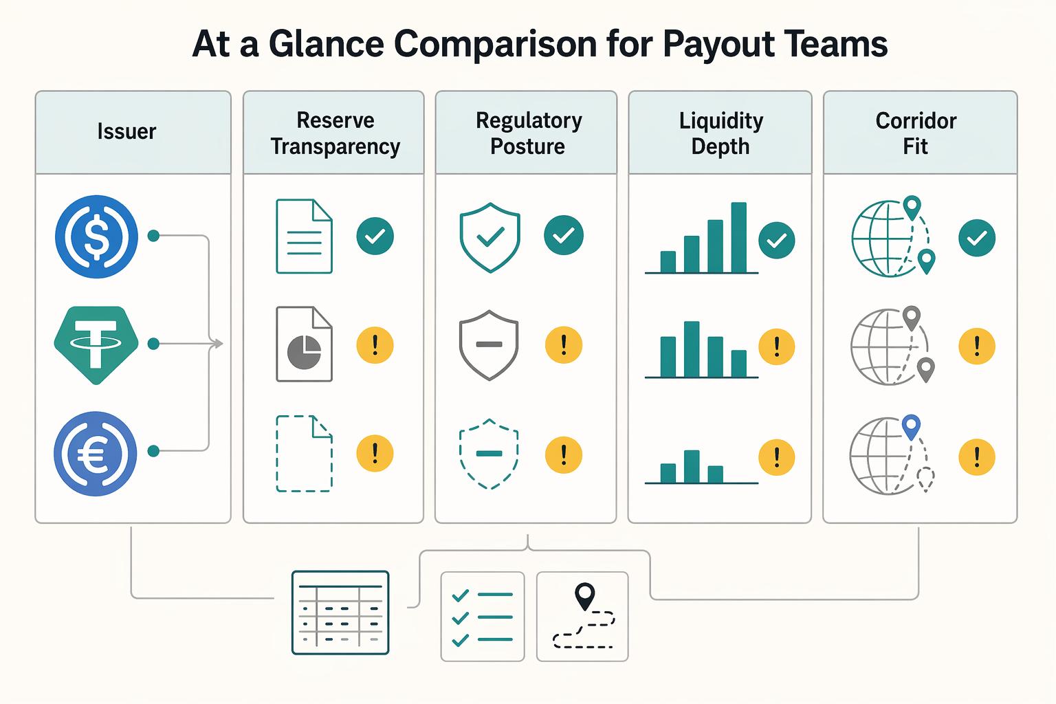 USDC vs USDT vs EURC for Global Platform Payouts